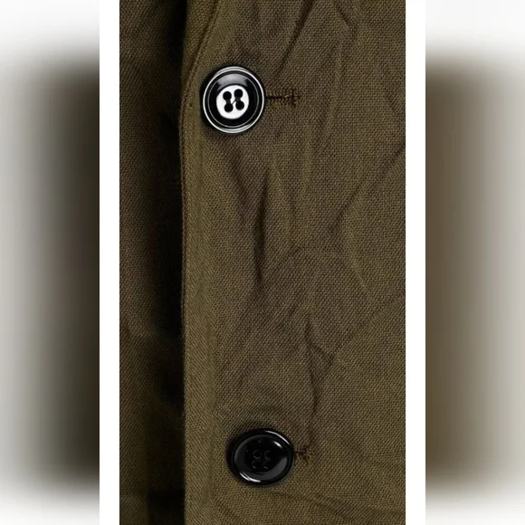 ACNE STUDIOS Men's Army Green Crinkled Canvas Jacket Blazer! Size 46